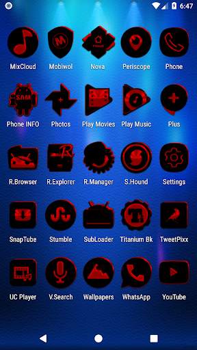 Black and Red Icon Pack screenshot 4