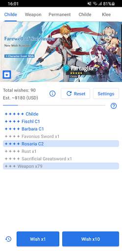 Genshin Impact Wish Simulator screenshot 5