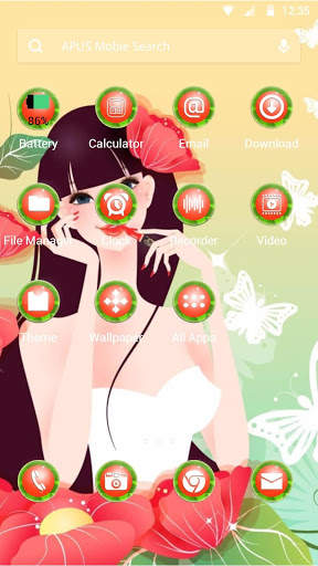 BEAUTIFUL GIRL theme for APUS screenshot 2