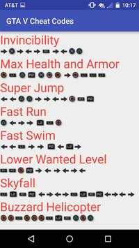 All Cheat Codes for GTA V screenshot 4