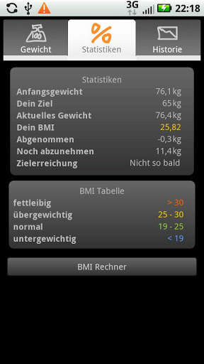 Droid Weight screenshot 2