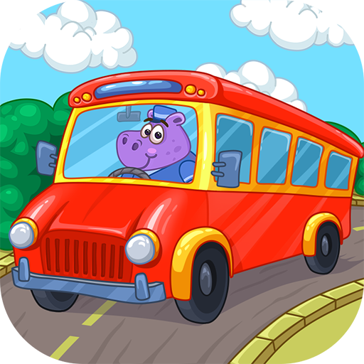 Kids bus icon