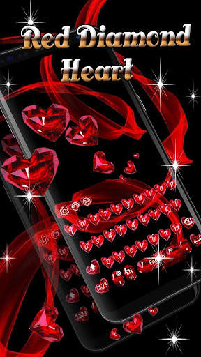 Red Diamond Heart Keyboard screenshot 1