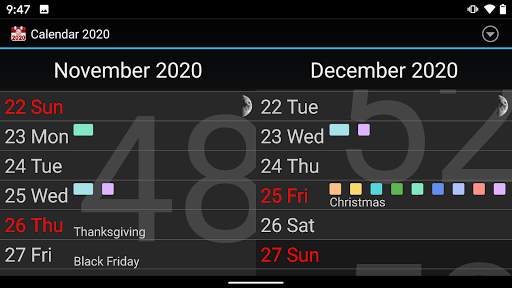 Calendar 2023, agenda screenshot 7