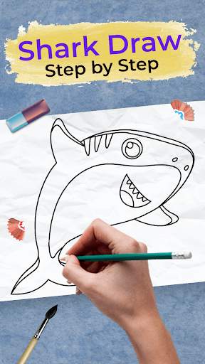 Shark Draw Step by Step screenshot 1