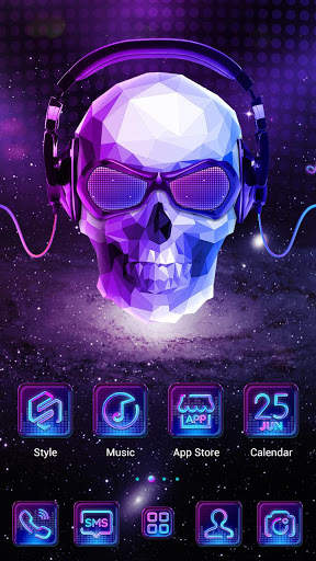 DJ Skull GO Launcher Theme screenshot 2