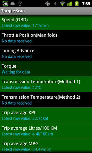 TorqueScan (Torque OBD Plugin) screenshot 1
