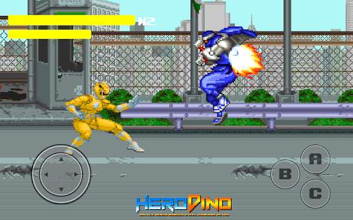 Pahlawan Dino Pertempuran Ninja Ranger Baja Retro screenshot 2