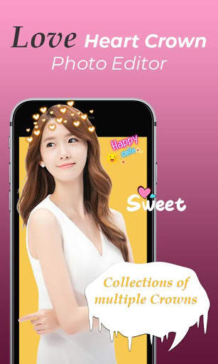 Love heart crown photo editor: Crown heart editor screenshot 1