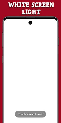 Flashlight -No Ads, Home Screen Icon, White Screen screenshot 3
