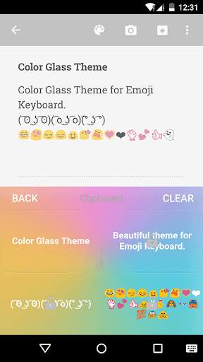 Color Glass Emoji Keyboard screenshot 4