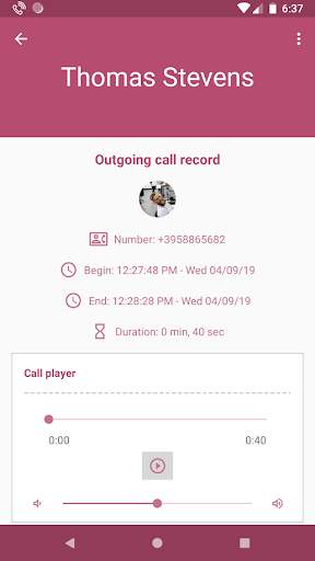 Simple Call Recorder screenshot 1
