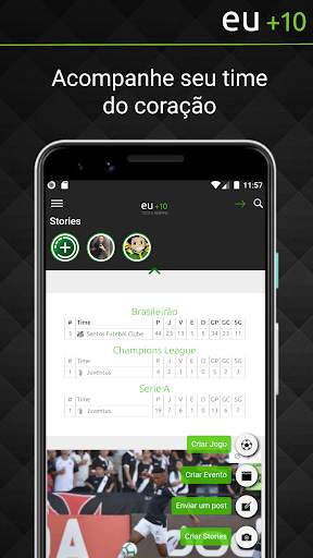 Eu  10 - A rede social de futebol screenshot 1