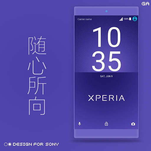 GA™ Theme | PURPLE - 🎨Design For SONY 4 تصوير الشاشة