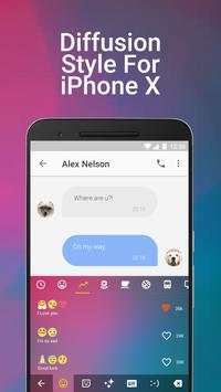 Diffusion Emoji Keyboard Theme For iPhone X screenshot 3