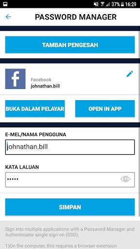 SAASPASS | Pengesah 2FA screenshot 7