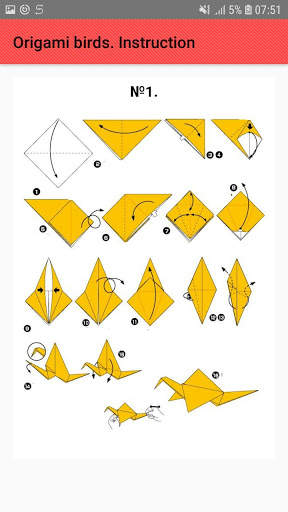 Origami birds. Schemes, instructions स्क्रीनशॉट 2