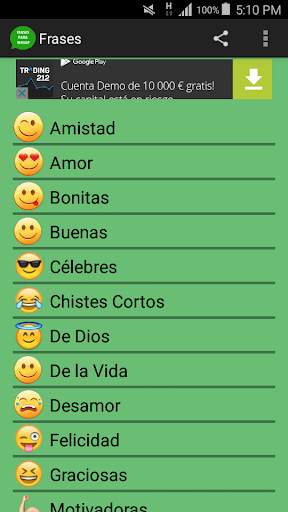 Frases para Whatsapp screenshot 1