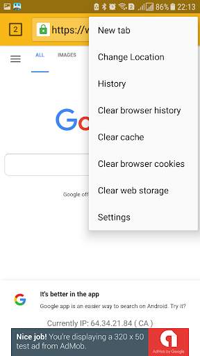 VPN Proxy Browser screenshot 2