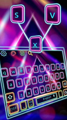 Neon Light Keyboard screenshot 1