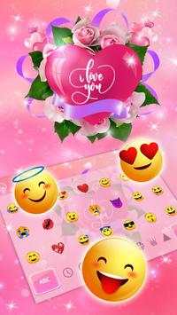 Cute Romantic Love Heart Keyboard Theme screenshot 3