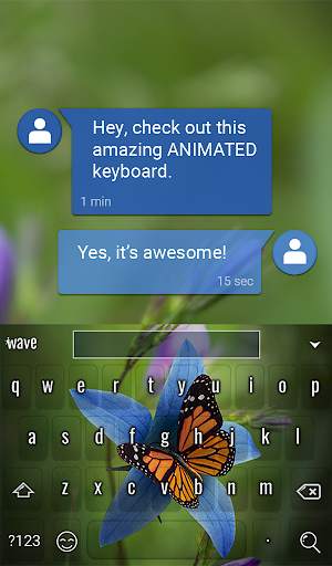 Butterfly Animated Keyboard + Live Wallpaper स्क्रीनशॉट 3