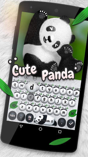 Panda Kawaii-Cheetah keyboard स्क्रीनशॉट 1