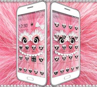 (FREE) Pink Furry Monster Launcher Theme screenshot 2