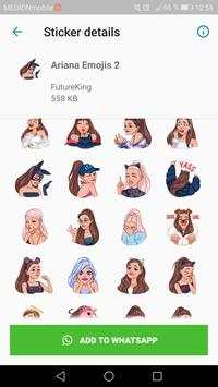 Ariana Grande Emoji Stickers for WhatsApp screenshot 3
