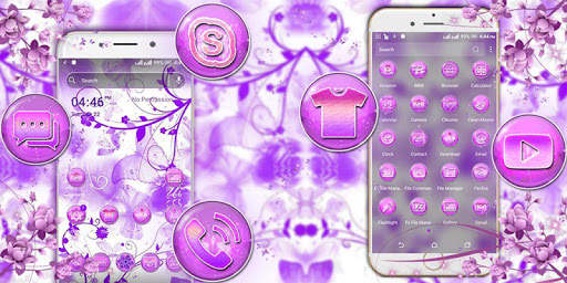 Purple Butterfly Launcher Theme screenshot 7