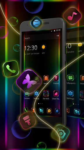 Neon Light Bubbles Launcher screenshot 2