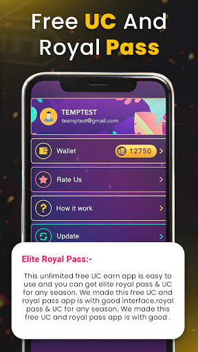 Guide for free UC And Diamond With Royal Pass screenshot 2