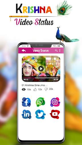 Krishna Video Status : Full Screen Krishna Status screenshot 4