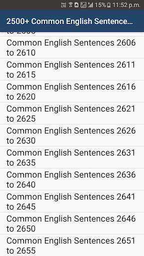 2500  Common English Sentences screenshot 3