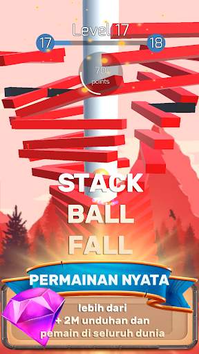 Stack Tower: Bola Jatuh permainan 3d blok tongkat screenshot 8