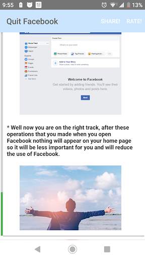 Quit Facebook Tips screenshot 2