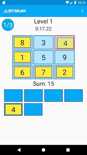 Magic Squares - Math Puzzles - Aritgram screenshot 2