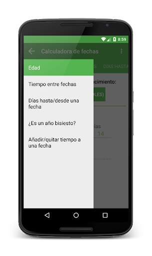 Calculadora de fechas screenshot 1