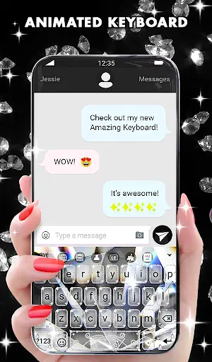 Diamond Live Wallpaper & Animated Keyboard screenshot 2