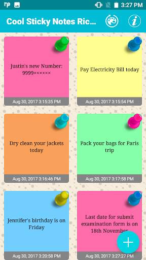 Cool Sticky Notes Rich notepad Text Reminder Chits 2 تصوير الشاشة