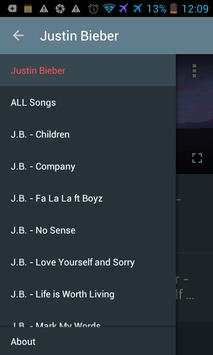 Justin Bieber Video Songs lyrics App FREE screenshot 3