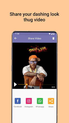 Thug Life Video Maker with Glass, Chain, Cap screenshot 6