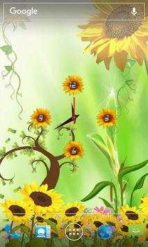 Sunflower Clock Live Wallpaper 3 تصوير الشاشة