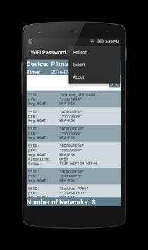 Wifi Password Recovery(Root) screenshot 2