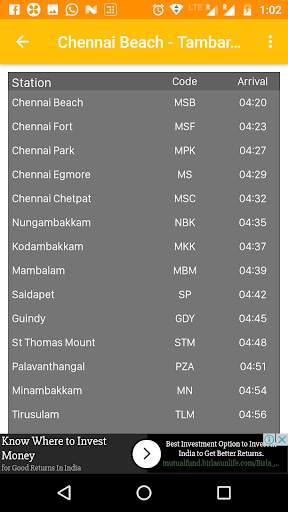 Chennai Local Train Suburban TimeTable Offline screenshot 3