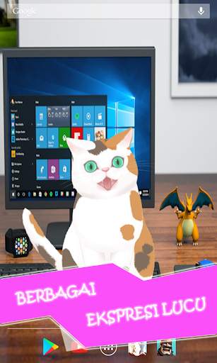 Kucing 3D Lucu Live Wallpaper screenshot 2
