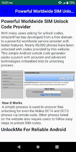 Sim Card Pin Unlock Guide screenshot 2