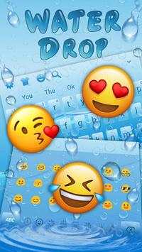 Blue Water Droplets Keyboard Theme screenshot 3