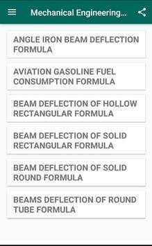 Mechanical Engineering Formulas screenshot 1