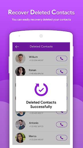 Deleted Contact Restore Backup 4 تصوير الشاشة
